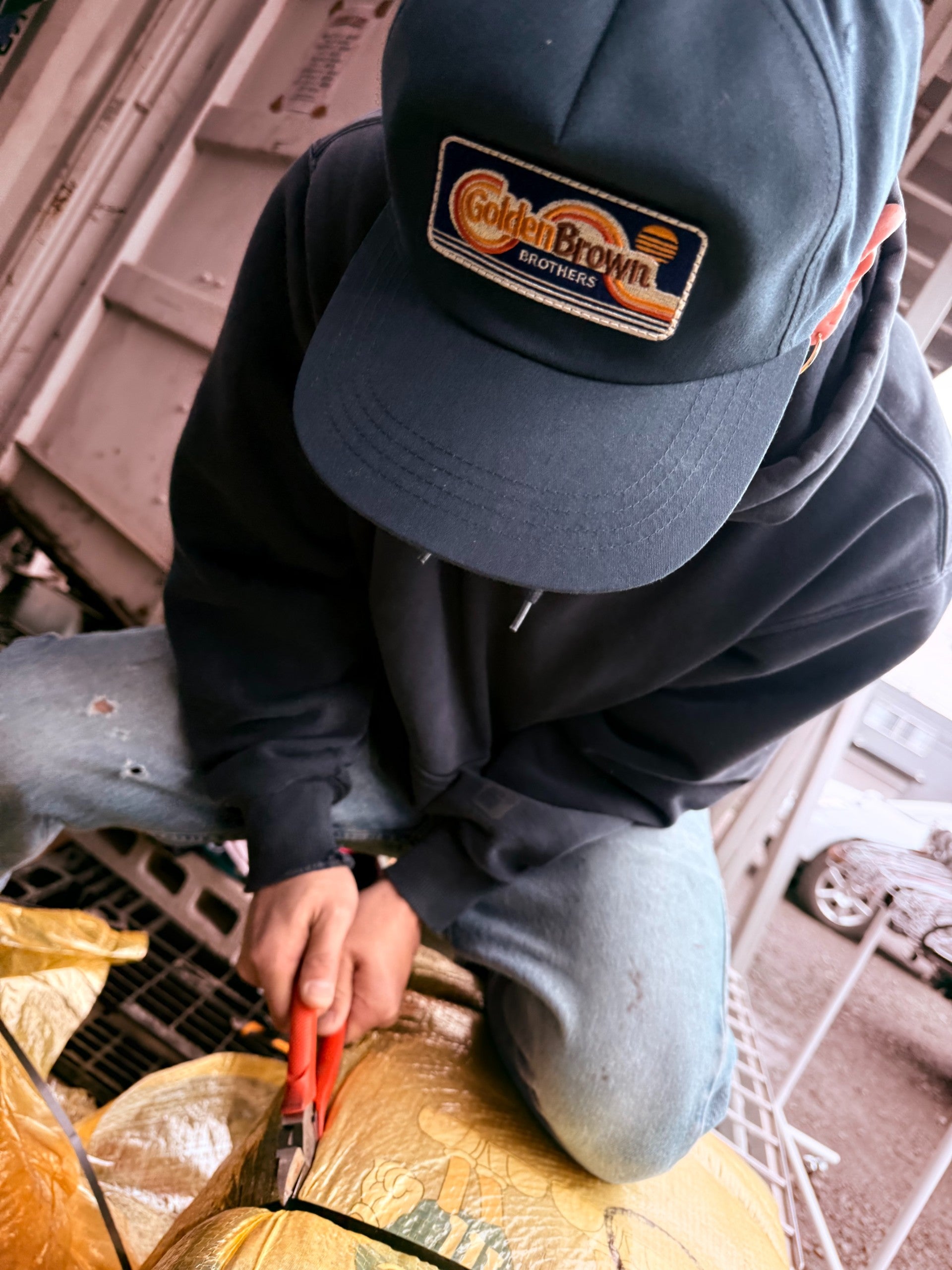 GOLDEN BROWN BROTHERS キャップ GBB ORIGINAL PATCH CAP -NAVY | GOLDENBROWNBROTHERS