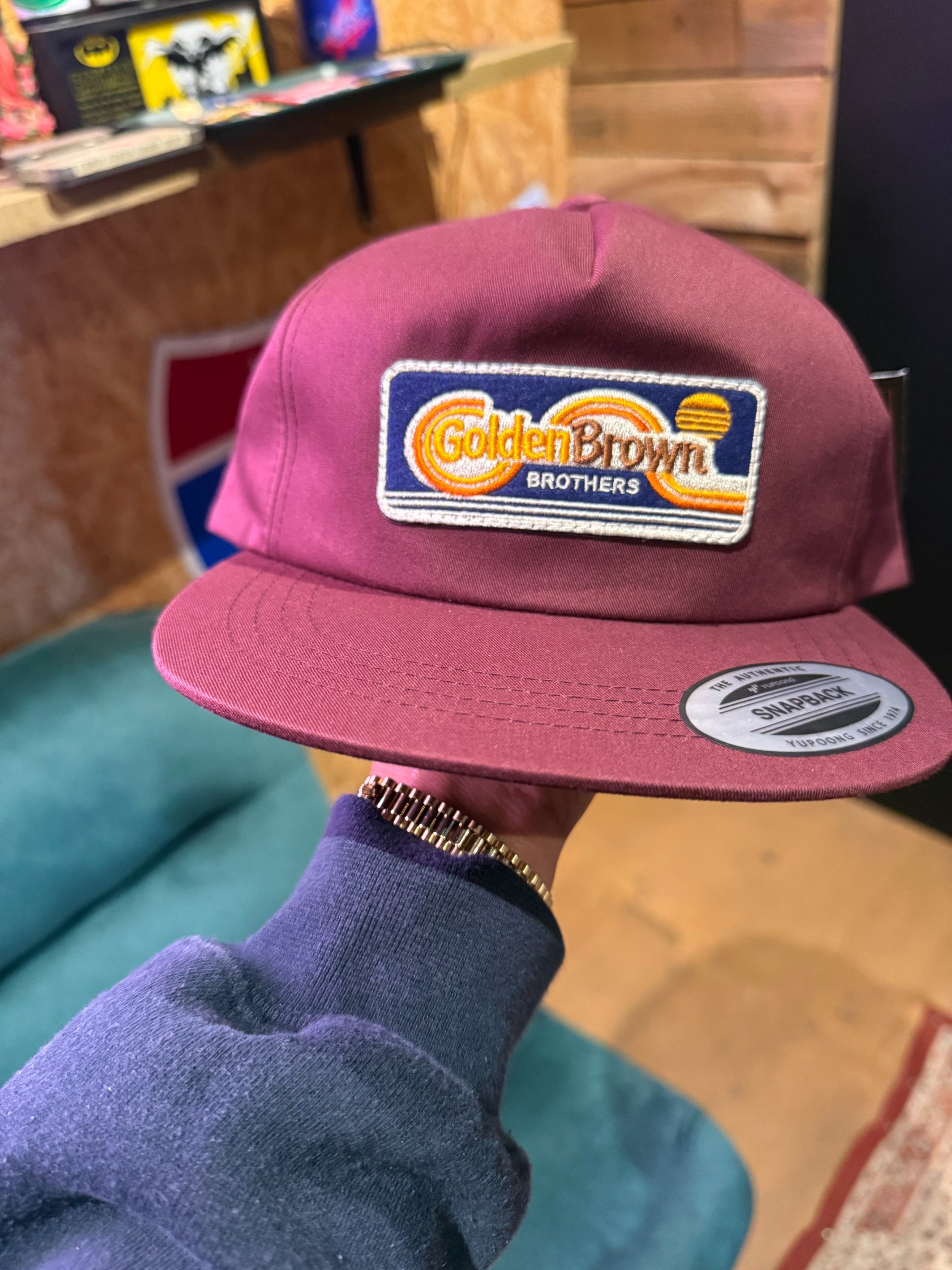 GBB ORIGINAL PATCH CAP - BURGUNDY | GOLDENBROWNBROTHERS