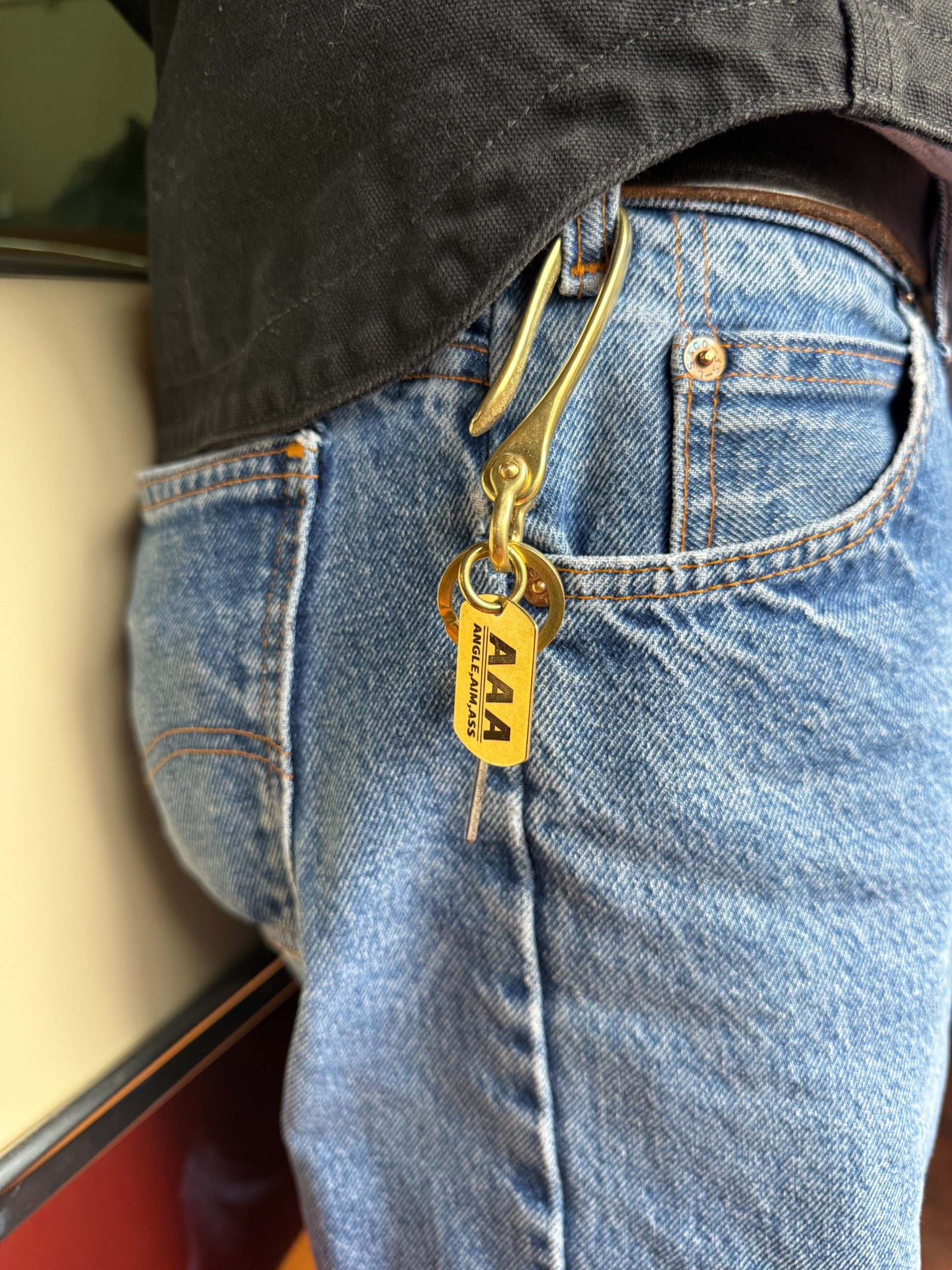 GBB Golden Brown Brothers キーチェーン　JSF GBB DOG TAG CARABINEER KEYCHAIN TYPE 2 | GOLDENBROWNBROTHERS